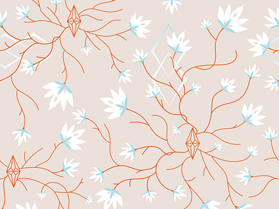 Vine and flower pattern