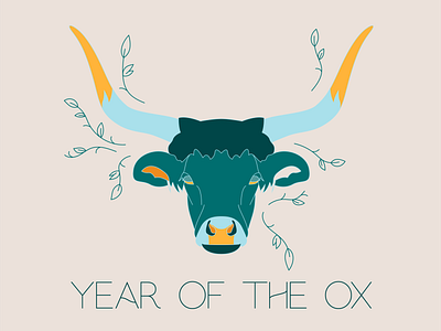 Year of the ox art artist branding design flat graphic design illustration illustrator minimal vector