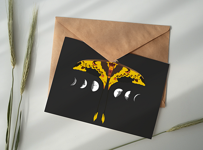 Luna moth butterfly clean design flat graphic design illustration illustrator luna moth minimal moon moth moth vector