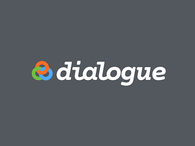 Dialogue brand collaboration concept dialogue logo