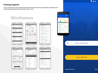 Betting Sport App ui design ux design uxui wirframe