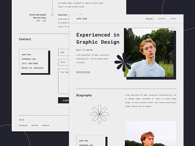 Website Resume design typography ui ux web website