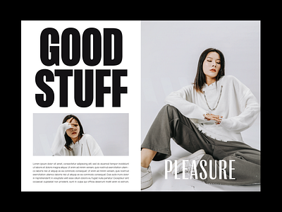 GOOD STUFF - Magazine app branding design typography ui ux web website