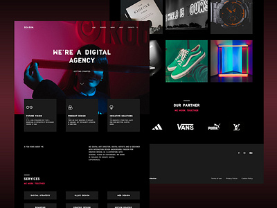 Season Website Design app branding design icon typography ui web website