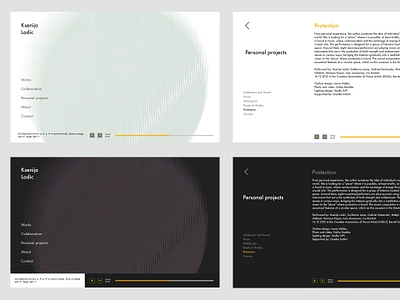 Personal portfolio app for sound artist app design ios react react.js sketch ui vector web