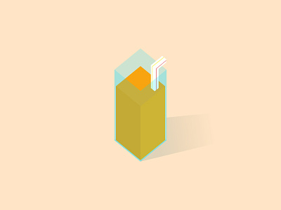 OJ! breakfast color cup illustration oj orange juice straw