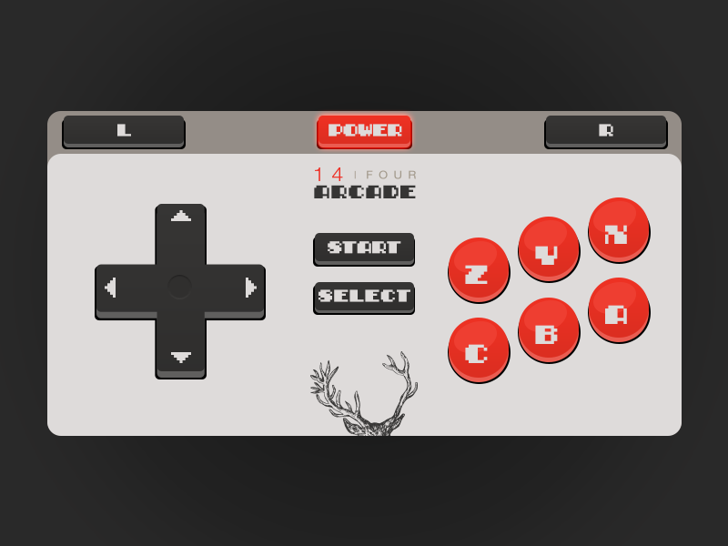 14Four Arcade Controller illustration color controller arcade
