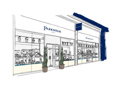 Parkhouse Jewellers architectural architecture drawing illustration shop
