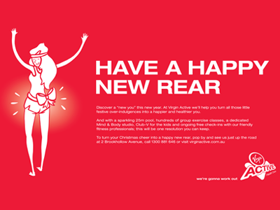 Virgin Active - Happy New Rear Campaign campaign design graphic illustration
