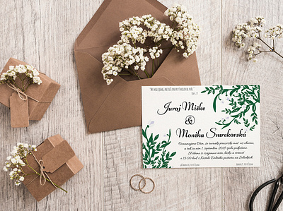 WEDDING INVITATION | Monika & Juraj floral graphic design invitation vintage design wedding wedding card wedding invitation