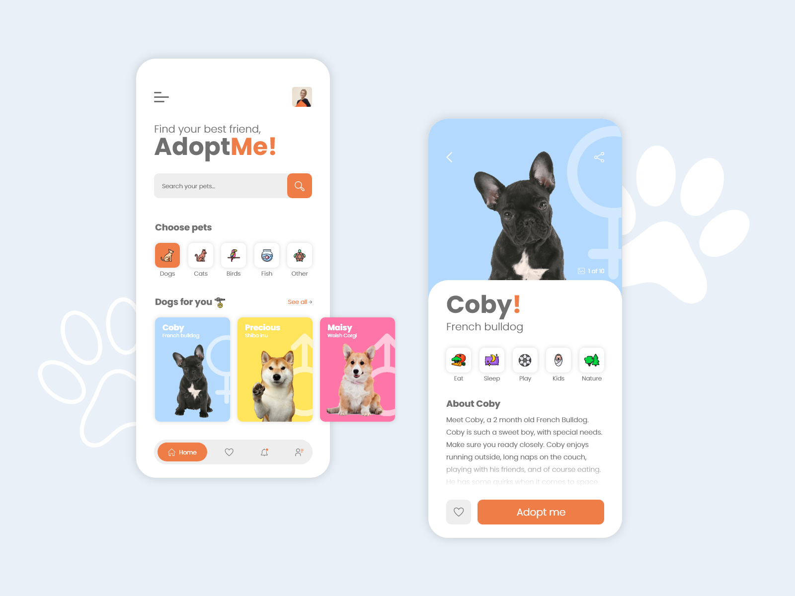 🐶 Pet Adoption App - AdoptMe! 🐾 by Timotej Pálfy on Dribbble