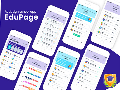 📎 Redesign school app - Edupage 3d app design clean concept graphic design marks mobile app mobile ui school school app simple ui userexperience userinterface ux
