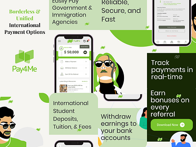 Pay4Me App Design branding design finance app logo ui