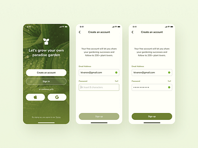 Daily UI - Sign Up | Gardening App