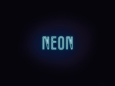 Neon design illustration logo neon typography