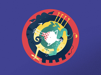 Done this coaster design for @Sticker Mule contest. circles coaster design dribble filled illustration