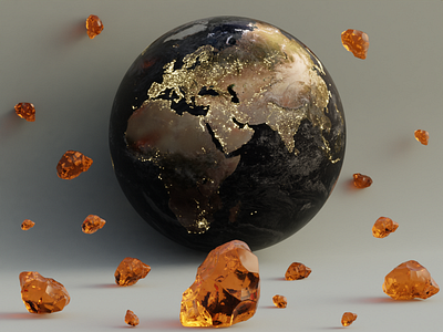 earth 3d art 3d artist abstract animation app asteroid creative design earth graphic design illustration logo mobile mograph motion graphics rock stone vector web world