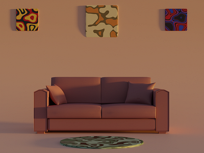 abstract abstract animation app artist blender3d design graphic design illustration light livingroom logo mobile motion graphics painting render room sofa sunset vector web