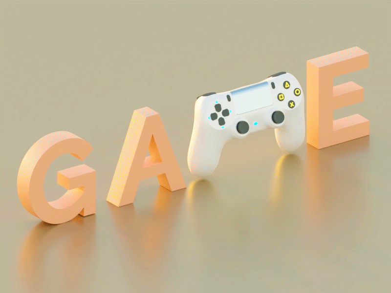 animated typography - Game 3d animatedtypography animation branding buttons colors design font illustration joystick logo mobile mograph motion graphics typography ui ux vector