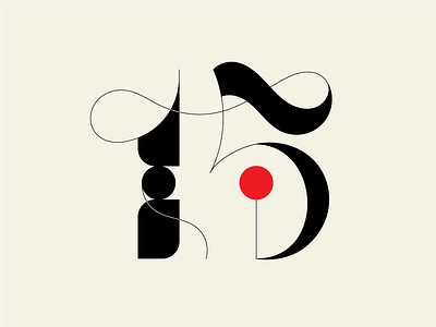 numbers 02—fifteen number typography vector