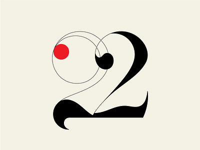 numbers 03—twenty two number typography vector