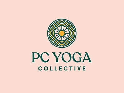 Park City Yoga Brand brand design icon logo monoline vector