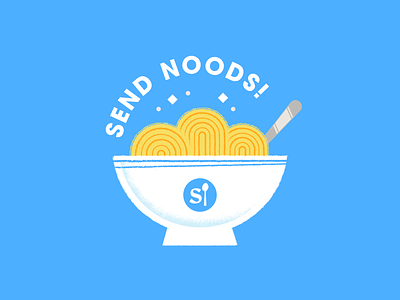 Splendid Spoon: Send Noods! bowl cute design food graphic illustration ramen texture