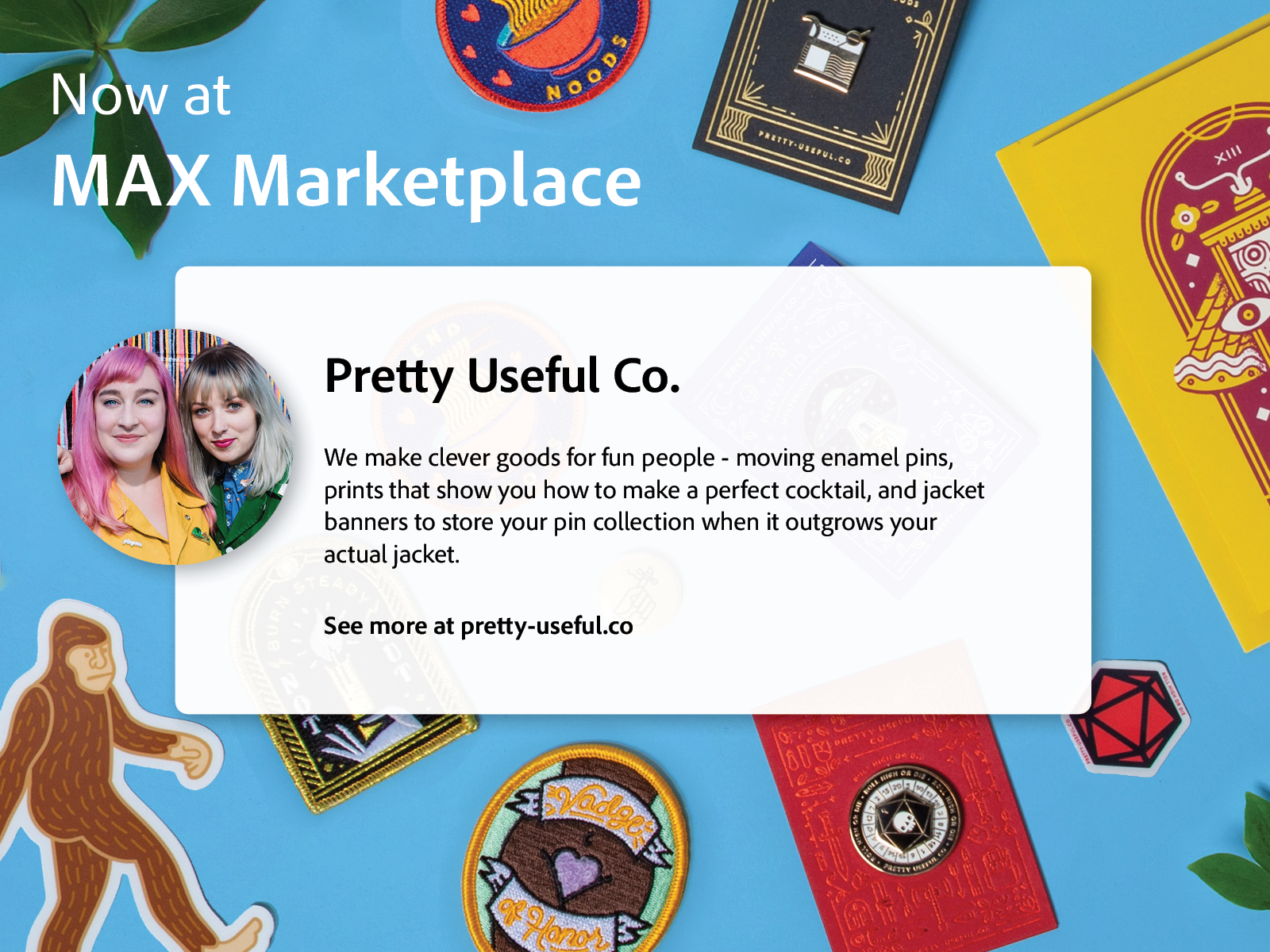 We're in the Adobe MAX marketplace! adobe max design goods for sale illustration