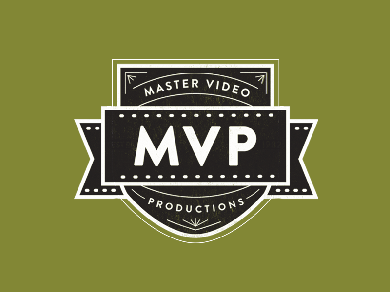 MVP logo options badge camera film gif logo reel video