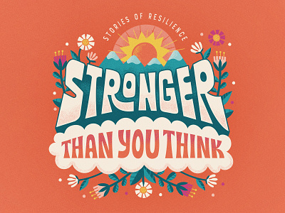 Stronger brand branding illustration kids nonprofit podcast sun typography youth
