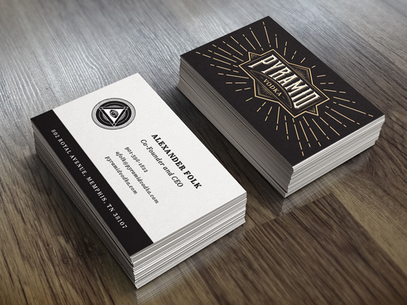 Pyramid Vodka Cards by Allie Mounce on Dribbble