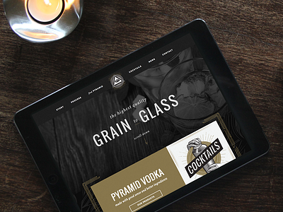 Pyramid Vodka Website alcohol branding homepage responsive ui vodka web web design