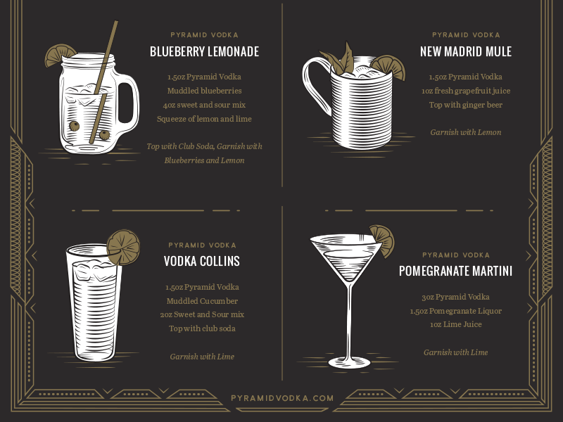 Cocktail Poster by Allie Mounce on Dribbble