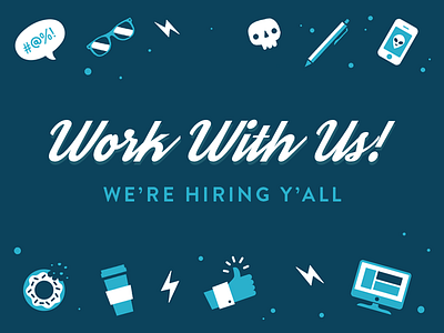 We're Hiring! branding design hiring job logo opportunity web web design