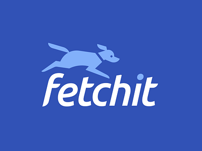 More fetching. brand dog fetch logo puppy run software tech