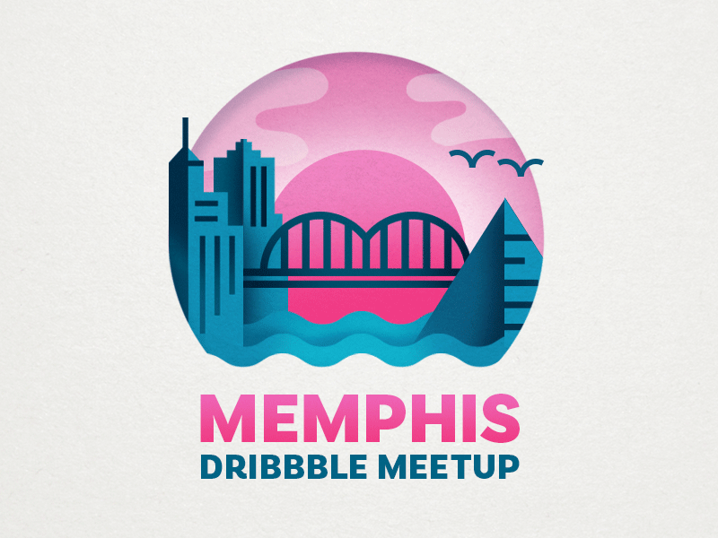 Memphis Dribbble Meetup bridge city dribbble meetup memphis sunset