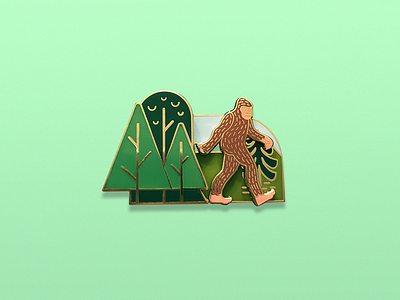 The Sasquatch Slider bigfoot cryptid enamel pin for sale pin pin game pin game strong pretty useful yeti