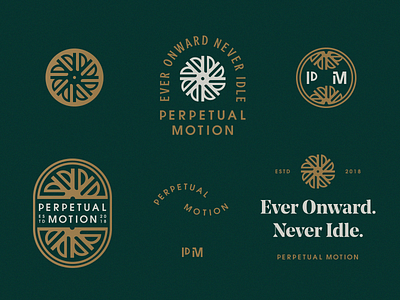 Never idle. badge brand film icon logo logo family motion typography