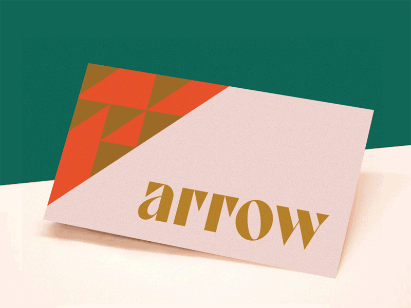 More Arrow arrow brand branding business card design geometric logo mural triangle typography