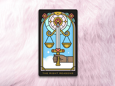 Right Reasons Tarot 2: The Right Reasons design illustration justice monoline tarot tarot card the bachelor