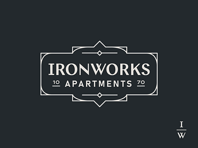 Ironworks 1 apartment brand branding design icon logo mark