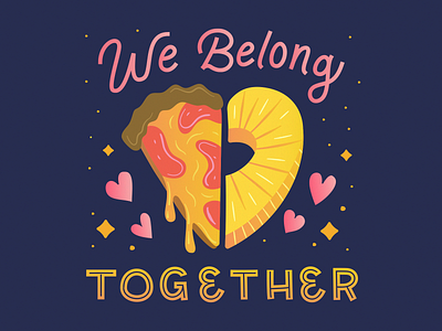 Hot Take Tuesday No. 1: Pineapple and Pizza Belong Together cute design food hot take illustration lettering pineapple pizza