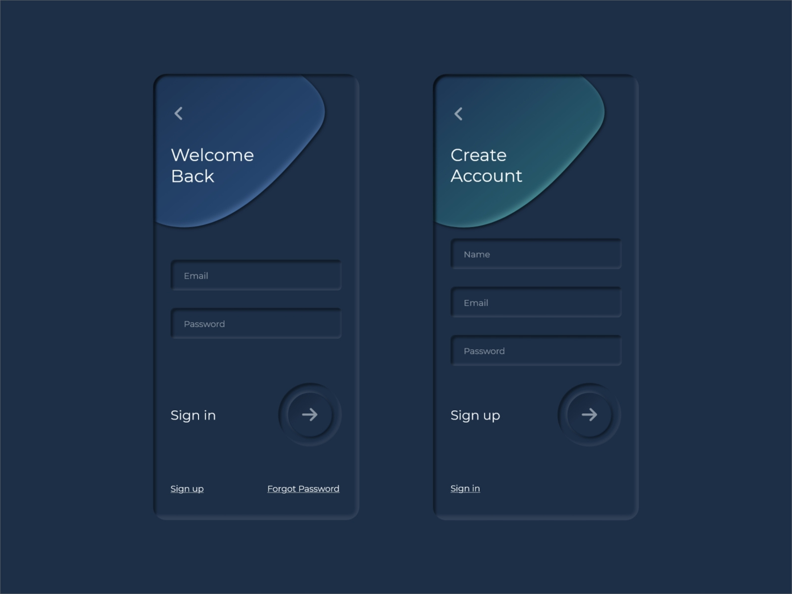 Sign in/Sign up UI ( neumorphism ) by Katerina Khachatryan on Dribbble