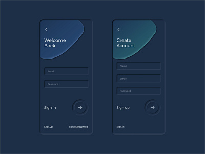 Sign in/Sign up UI ( neumorphism ) art color dark ui drop shadow experiment flat gradient inner inner shadow neumorphism new design new trend product design shadows sign in sign up simple ui ui ux design uidesign