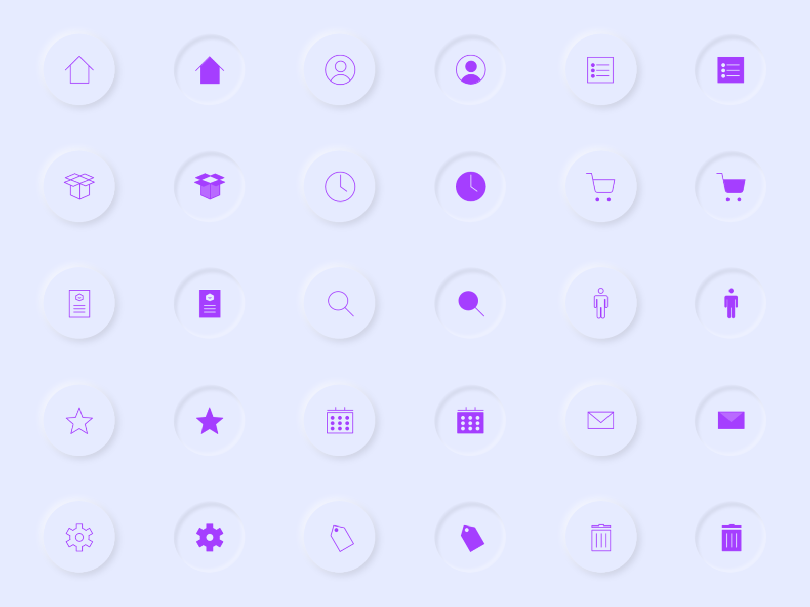 Icons Set With Neumorphism By Katerina Khachatryan On Dribbble