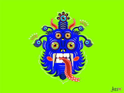 Psychedelic monster illustration