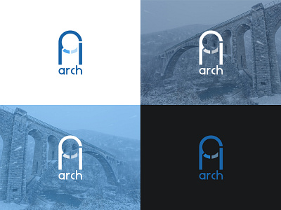 Logo concept for ARCH a logo adobeillustrator adobephotoshop arch art blue branding color flat icon load loading logo logo a day logo concept logo design logo of the day simple tech logo