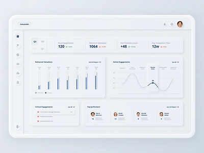 Neomorphism | Soft UI Dashboard Concept charts dashboard dashboard ui finance neomorphism skeumorphism soft ui valuation