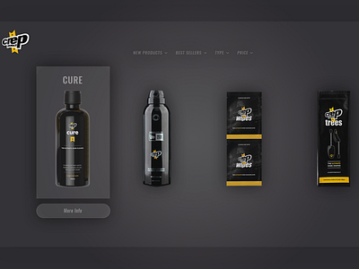 Crep protect Products Page Deisgn dark design products page ui ux webdesign website design