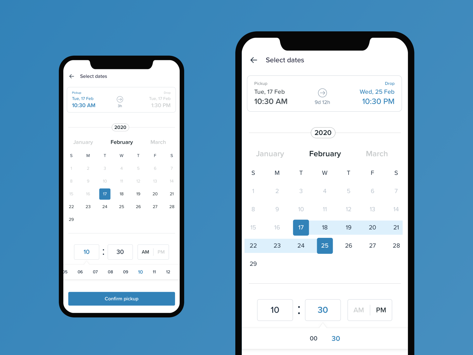 Date & Time Picker by Apoorv Arora on Dribbble